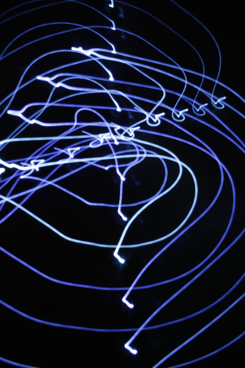 Looping lines of light